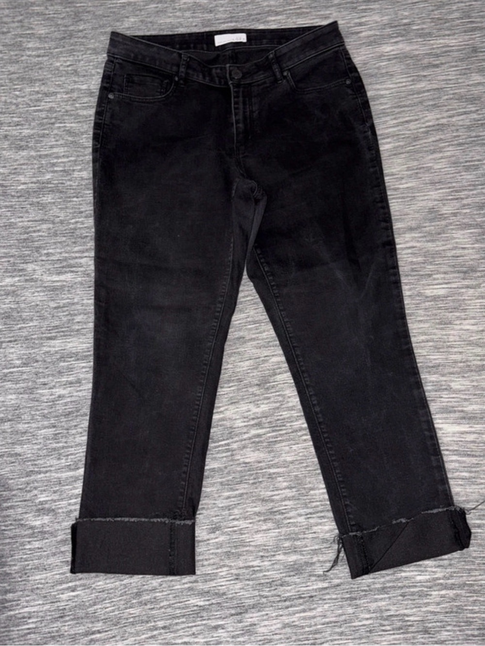 LOFT Petite Size 10 Curvy Black Women's Cropped Straight Jeans
